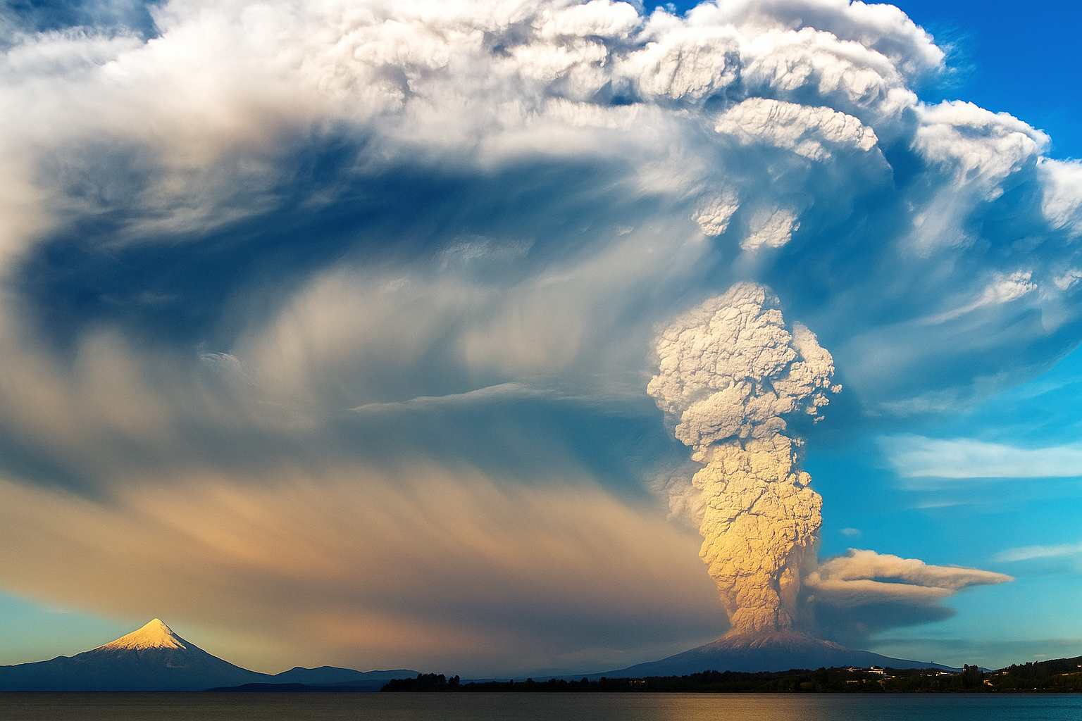Schematic of monsoon circulation and volcanic plume
